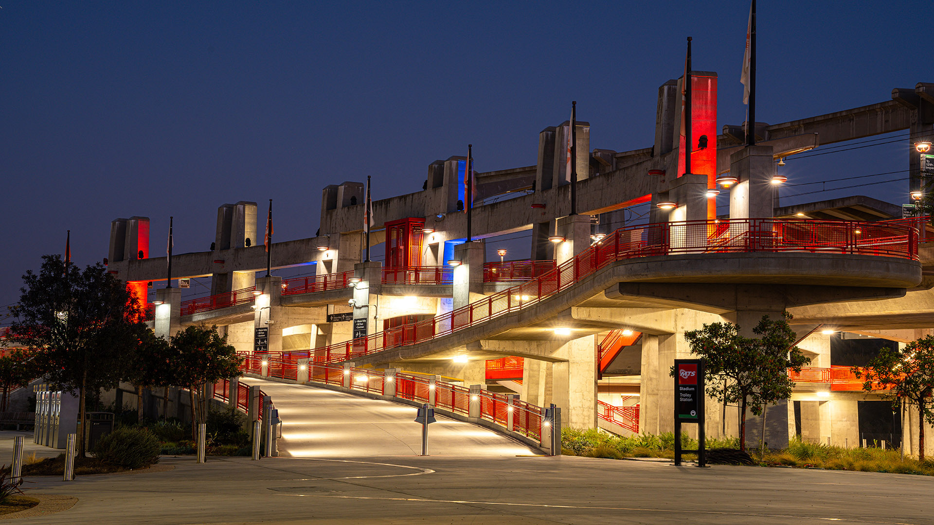 Trolley Station Snap Dragon Stadium  - San Diego