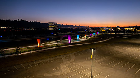 Trolley Station Snapdragon Stadium San Diego Commercial Lighting