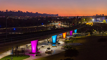 Trolley Station Snapdragon Stadium San Diego Commercial Lighting