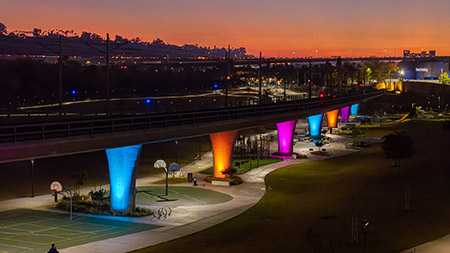 Trolley Station Snapdragon Stadium San Diego Commercial Lighting