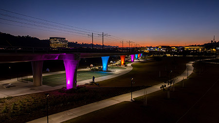 Trolley Station Snapdragon Stadium San Diego Commercial Lighting