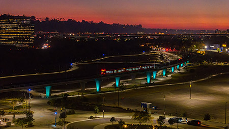 Trolley Station Snapdragon Stadium San Diego Commercial Lighting