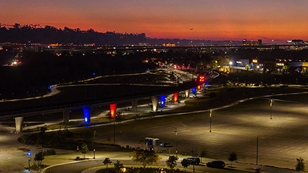 Trolley Station Snapdragon Stadium San Diego Commercial Lighting
