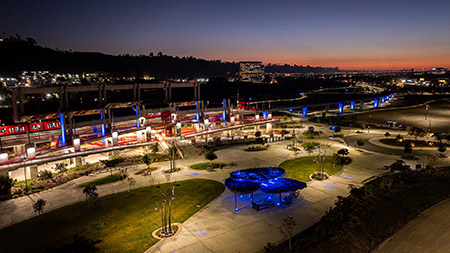 Trolley Station Snapdragon Stadium San Diego Commercial Lighting