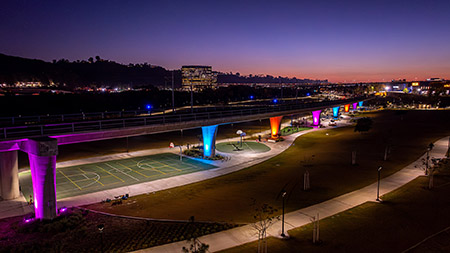 Trolley Station Snapdragon Stadium San Diego Commercial Lighting