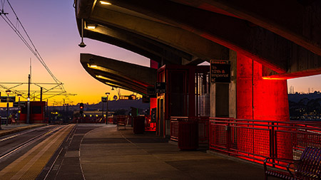 Trolley Station Snapdragon Stadium San Diego Commercial Lighting