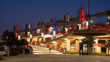 Trolley Station Snapdragon Stadium San Diego Commercial Lighting